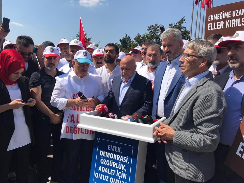 Genel Başkanımız DOLU, İBB'den İşten Çıkarılan HAK-İş Üyelerine Destek Oldu