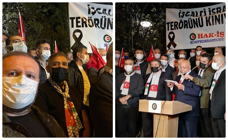 Genel Başkanımız DOLU, İsrail Büyükelçiliği Önündeki Kınama Eylemine Katıldı