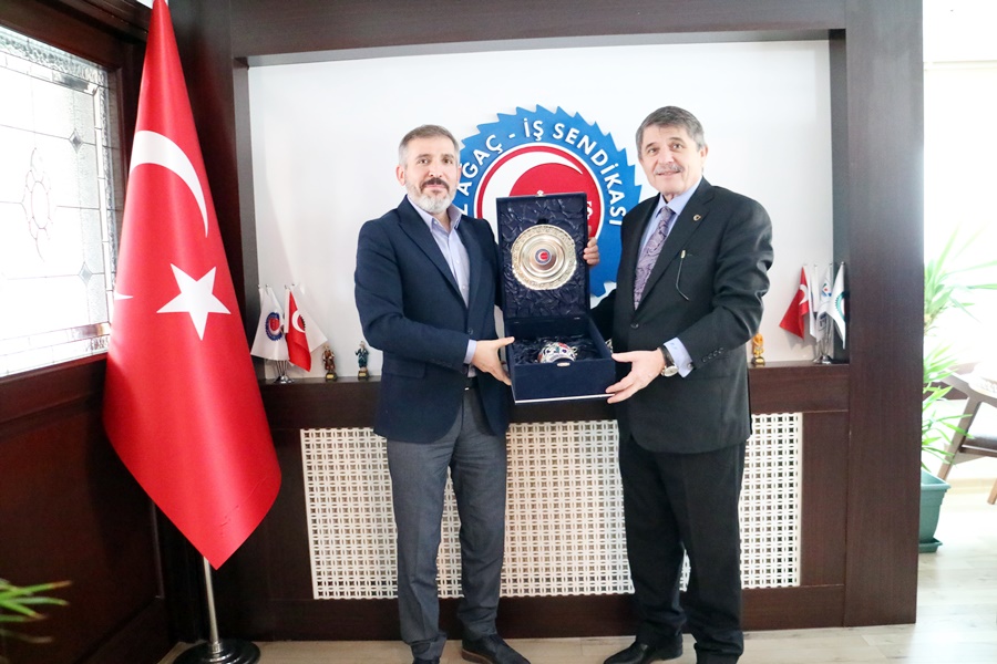 Hizmet-İş Onursal Başkanı Tanrıverdi'den Genel Başkanımız Dolu'ya Ziyaret