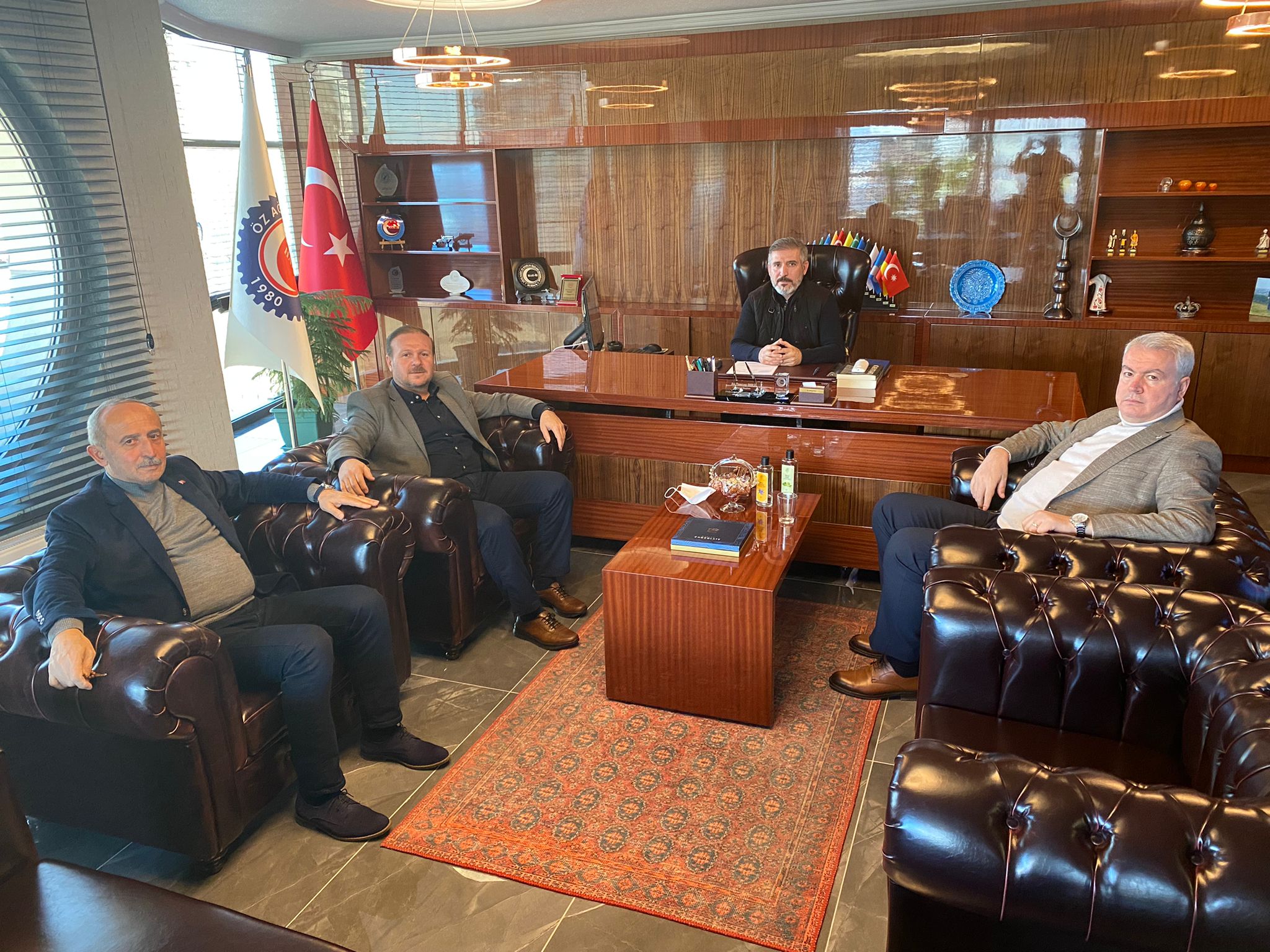 Öz İplik İş Sendikası Genel Başkanı AY, Genel Başkanımız DOLU'yu Ziyaret Etti