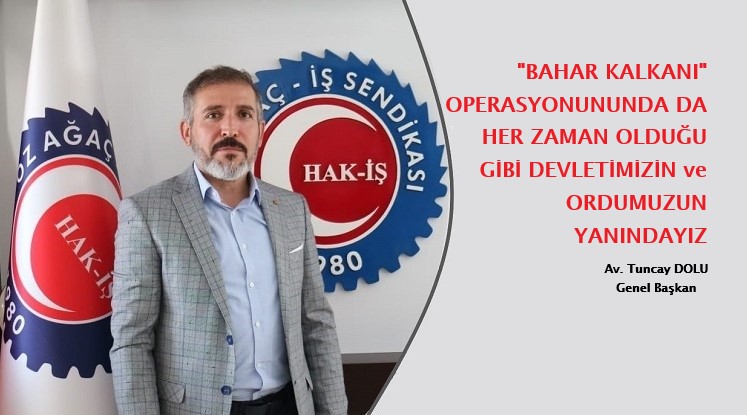 Genel Başkanımız DOLU'dan Bahar Kalkanı Operasyonuna Destek Açıklaması